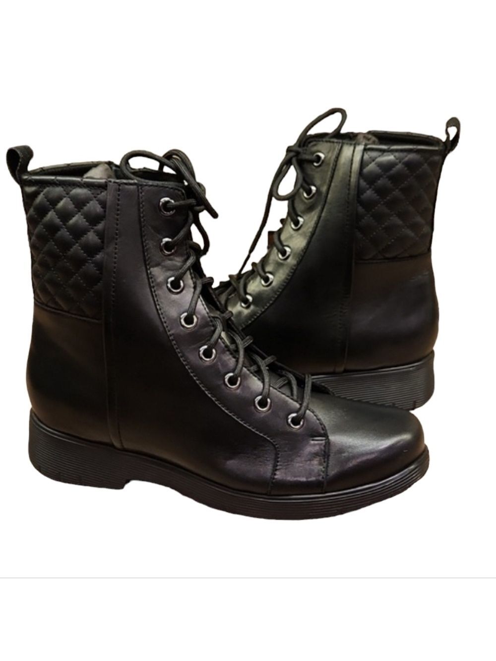 Munro Tessa Lace-Up Bootie, Black, Size 6M, New With Box